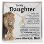 To my Daughter, Lion, From Dad Necklace