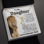 To my Daughter, Lion, From Dad Necklace