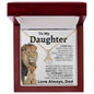 To my Daughter, Lion, From Dad Necklace