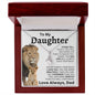 To my Daughter, Lion, From Dad Necklace