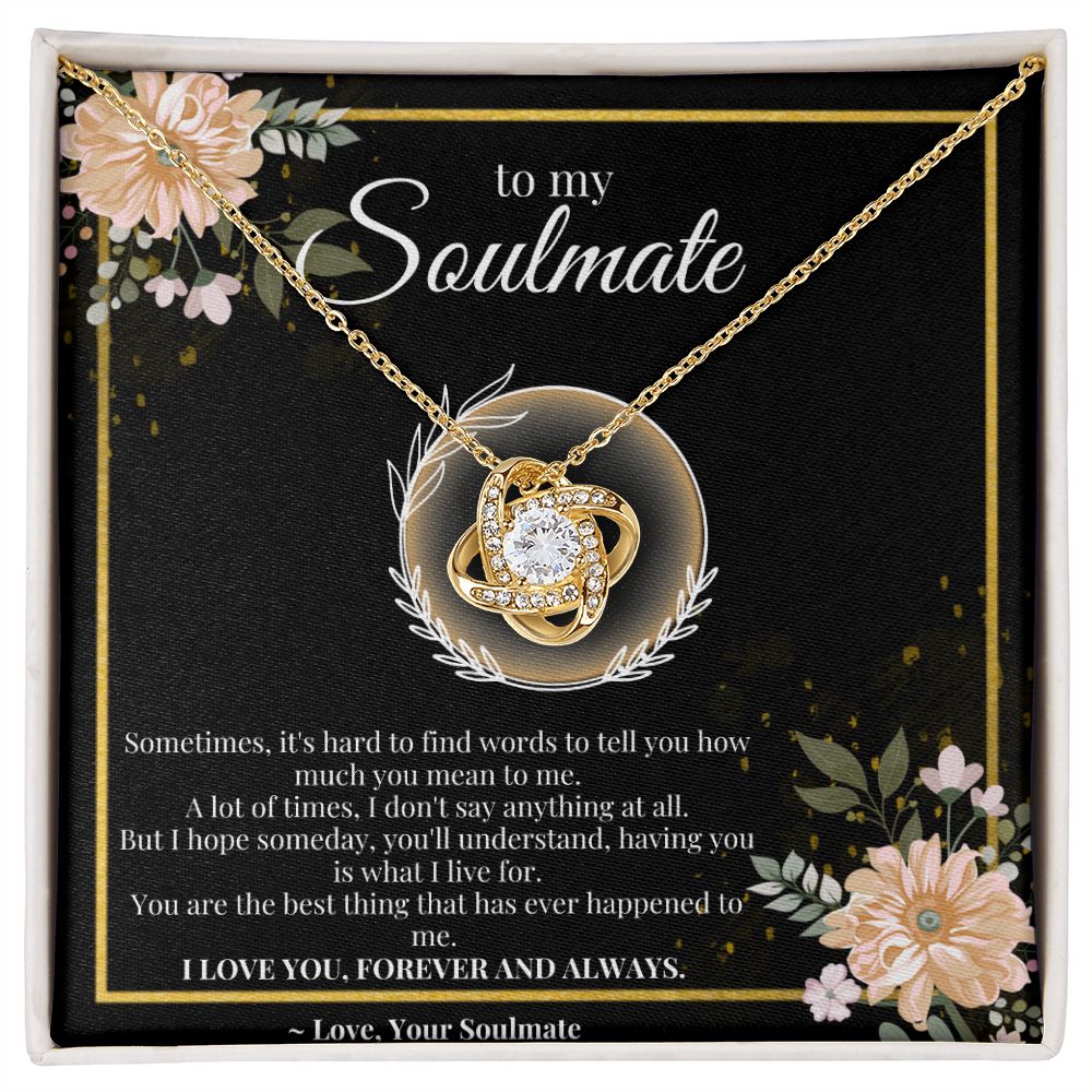 Soulmate gift, Love Interlock Necklace, Personalized gift,