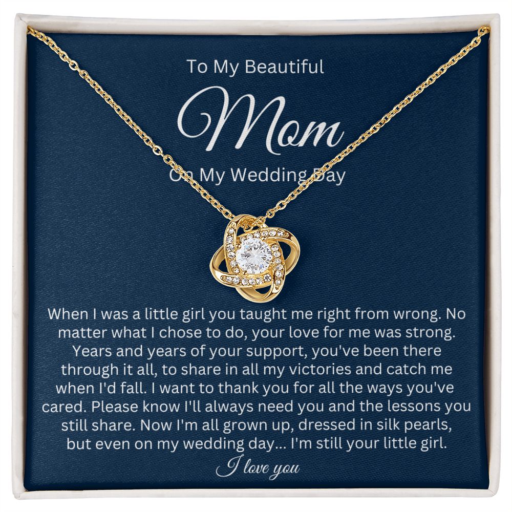 Love Knot Necklace, To my Beautiful Mom,