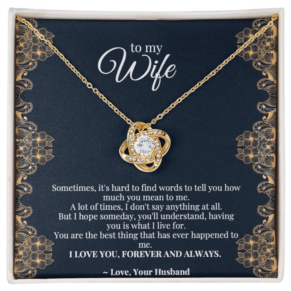love knot necklace, my wife gift,