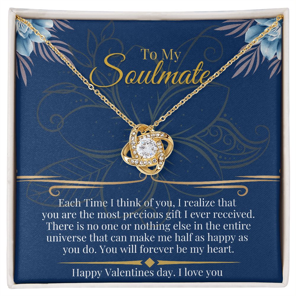 Love Knot Necklace, Soulmate, Valentines day gift