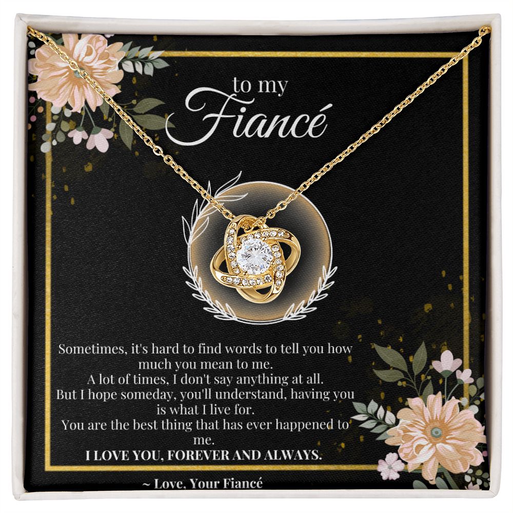 Fiancé gift, Love Interlock Necklace, Valentines day gift,Love Interlock Necklace, Personalized gift,