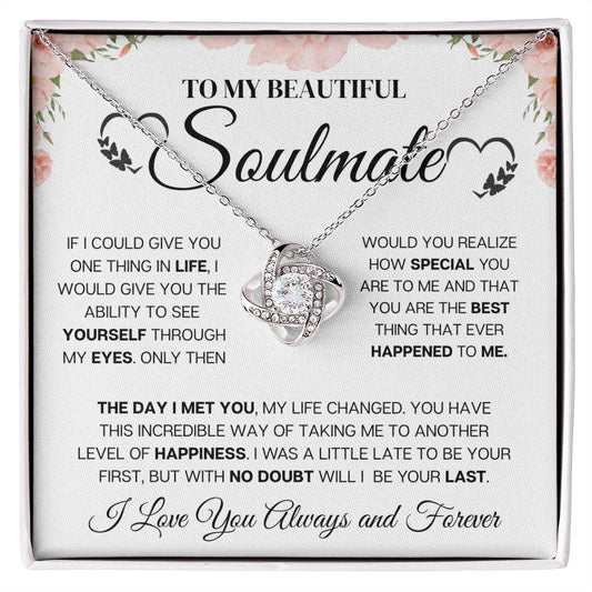 Love Knot Necklace, Soulmate, Wife, Fiance, Girlfriend, perfect gift for Valentine's day or any occasion