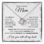 To my loving Mom Necklace, Special gift for Mom.
