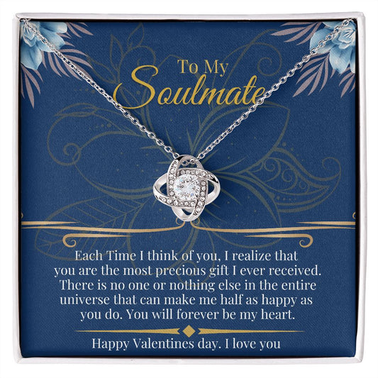 Love Knot Necklace, Soulmate, Valentines day gift