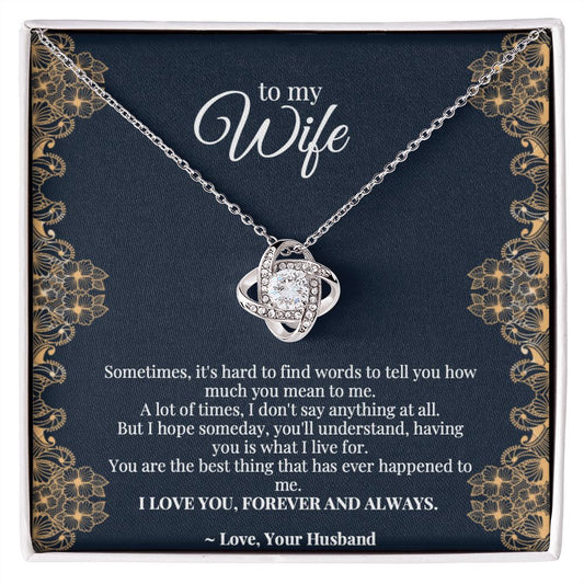 love knot necklace, my wife gift,