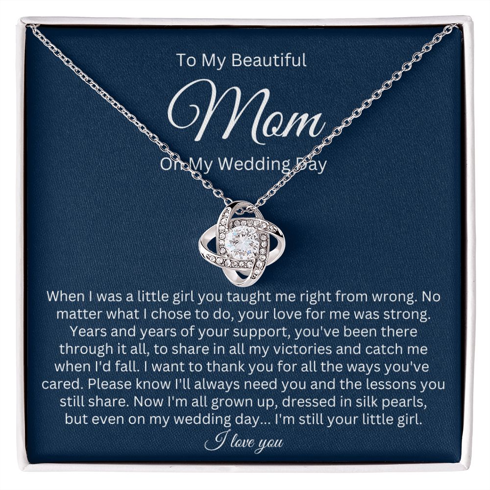 Love Knot Necklace, To my Beautiful Mom,