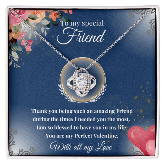 Love Knot Necklace, Friend, Valentines day gift,