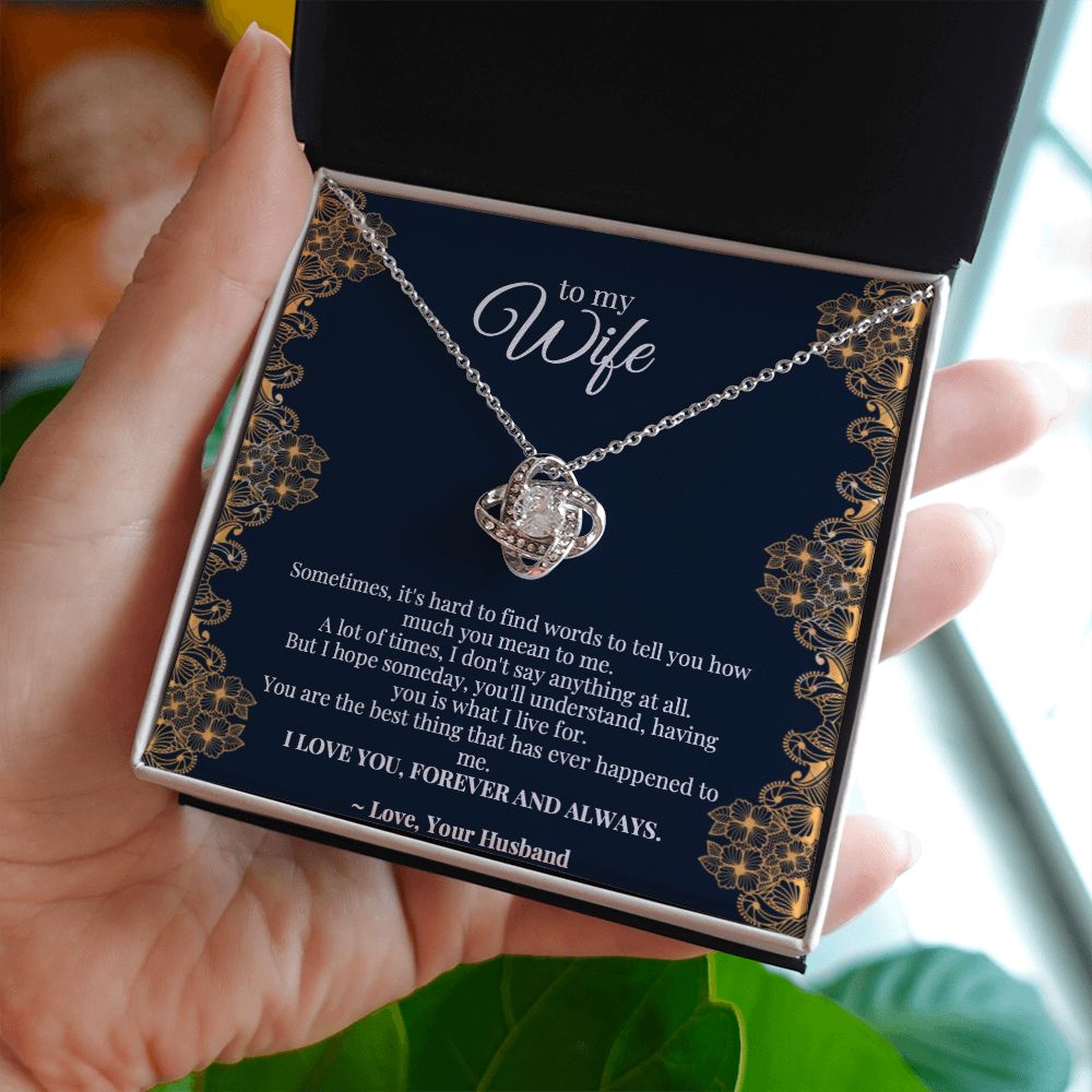 love knot necklace, my wife gift,