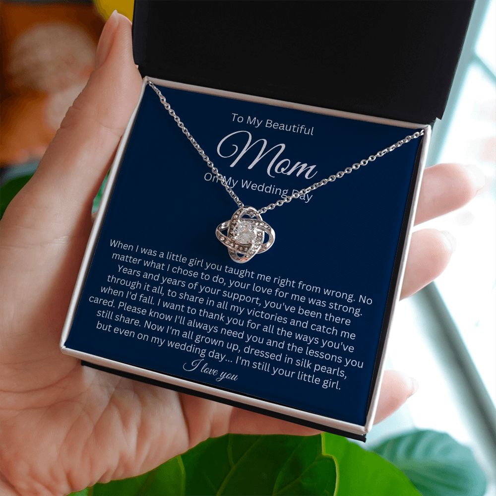 Love Knot Necklace, To my Beautiful Mom,