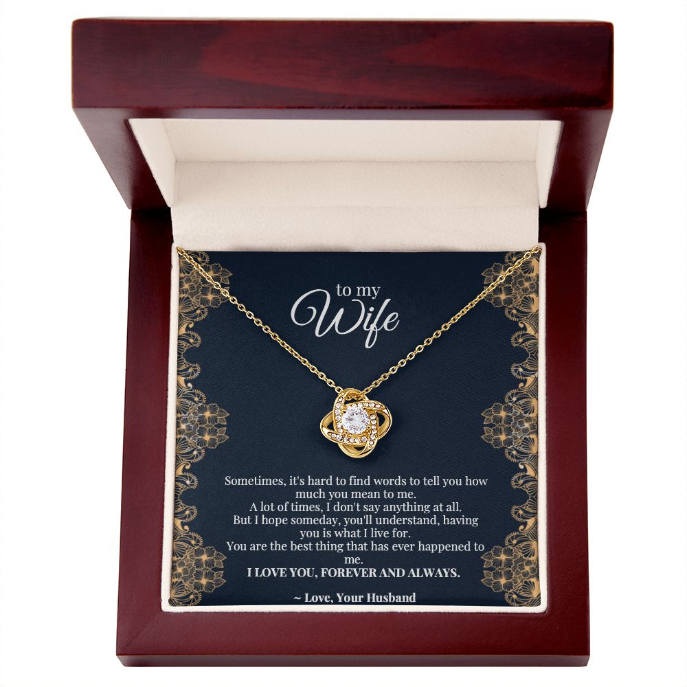 love knot necklace, my wife gift,