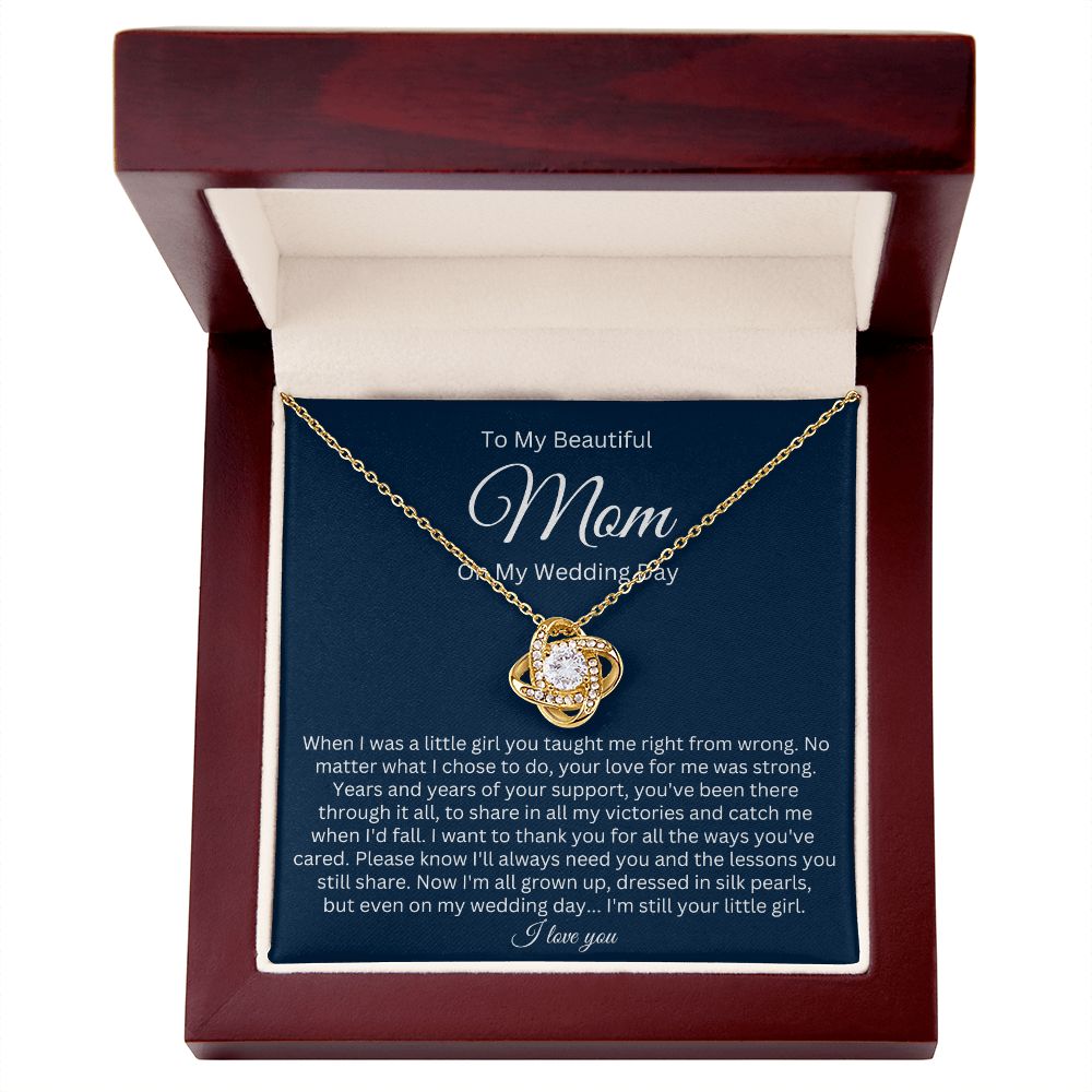 Love Knot Necklace, To my Beautiful Mom,