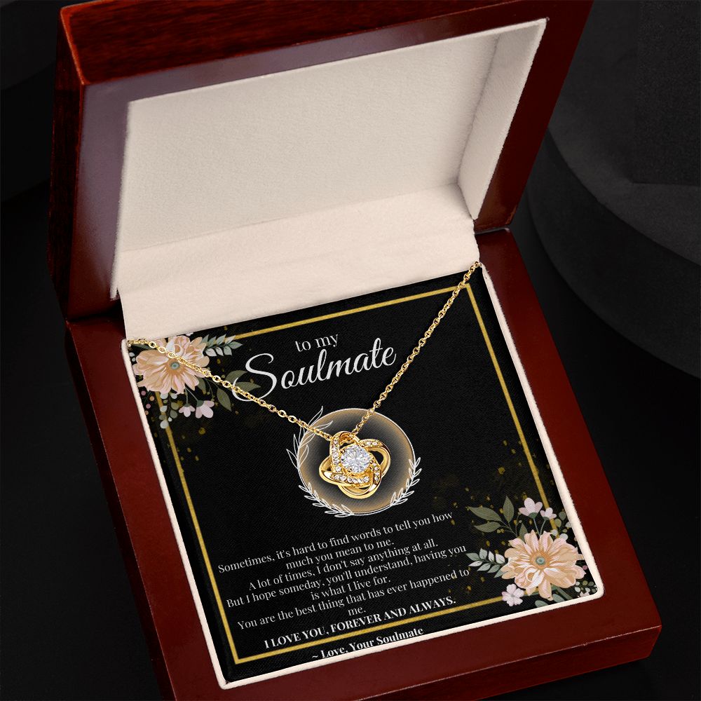 Soulmate gift, Love Interlock Necklace, Personalized gift,