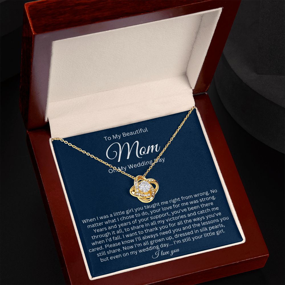 Love Knot Necklace, To my Beautiful Mom,