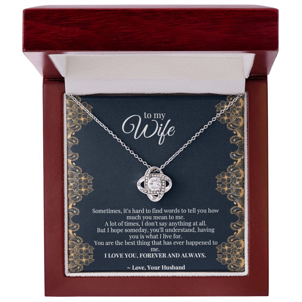 love knot necklace, my wife gift,