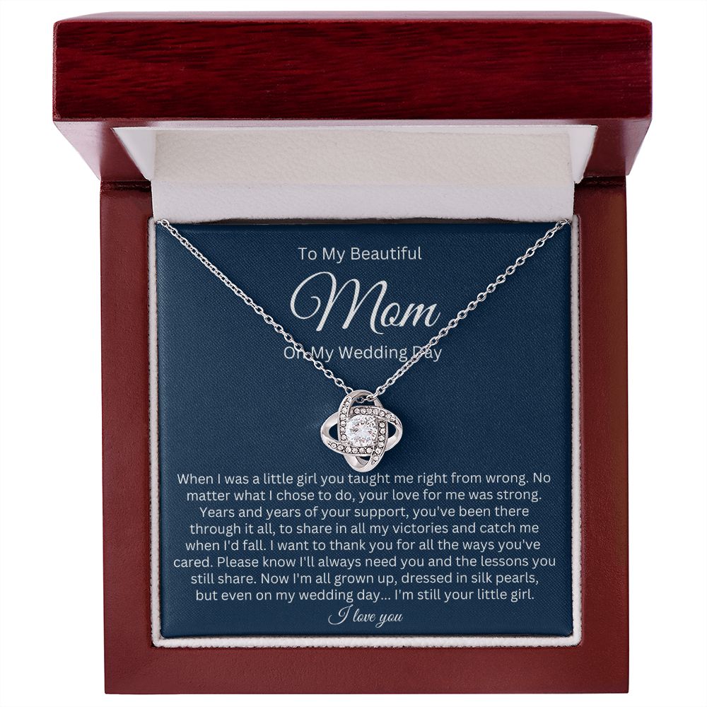 Love Knot Necklace, To my Beautiful Mom,