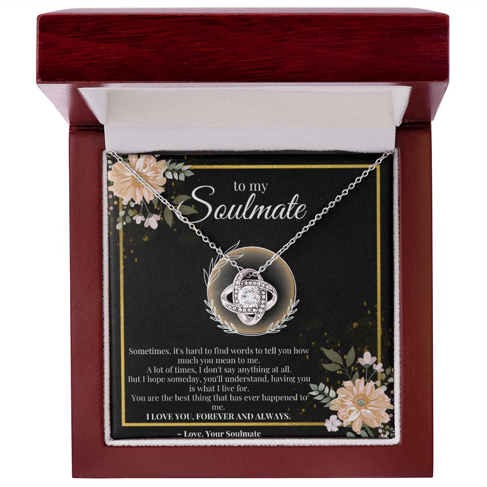 Soulmate gift, Love Interlock Necklace, Personalized gift,