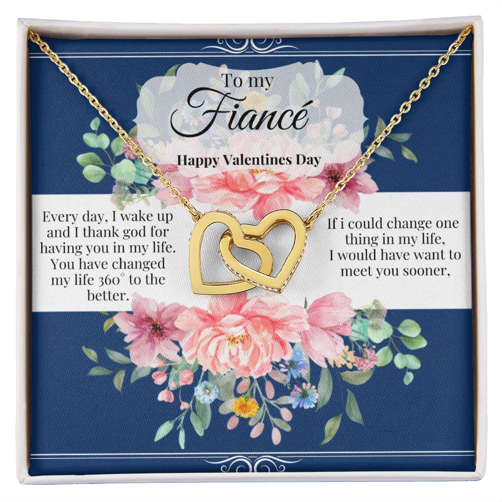 Fiance Interlocking Necklace, Valentines day Necklace