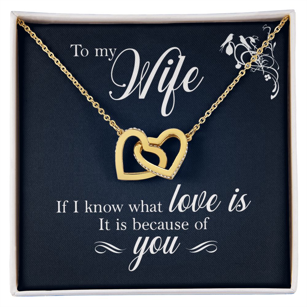 If I know what love is Interlock love Necklace, wife present, Personalized gifts
