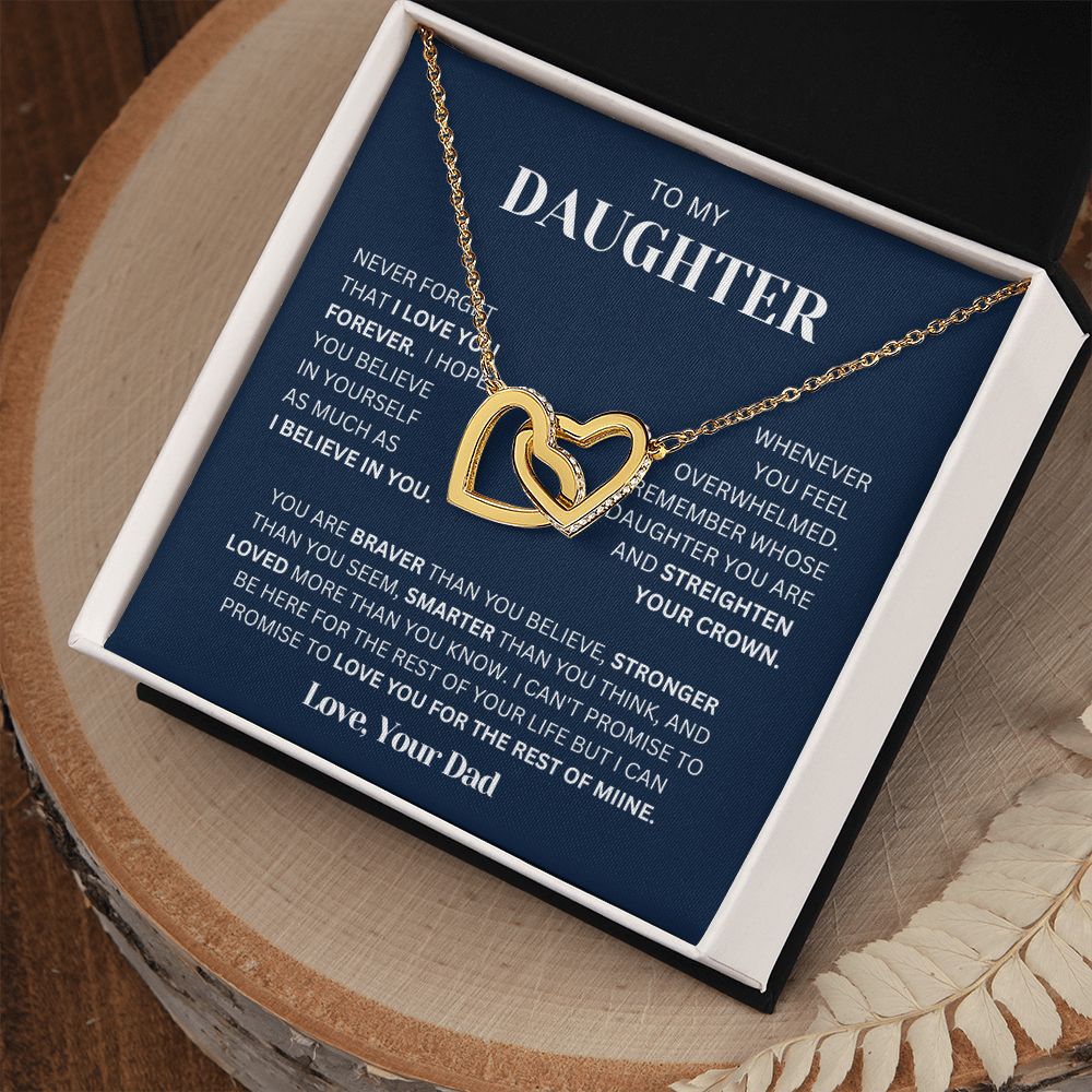 Interlock love Necklace, wife present, Personalized gifts, Daughter