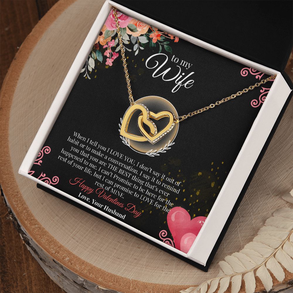 to my wife gift Interlocking Necklace, Valentines day Necklace