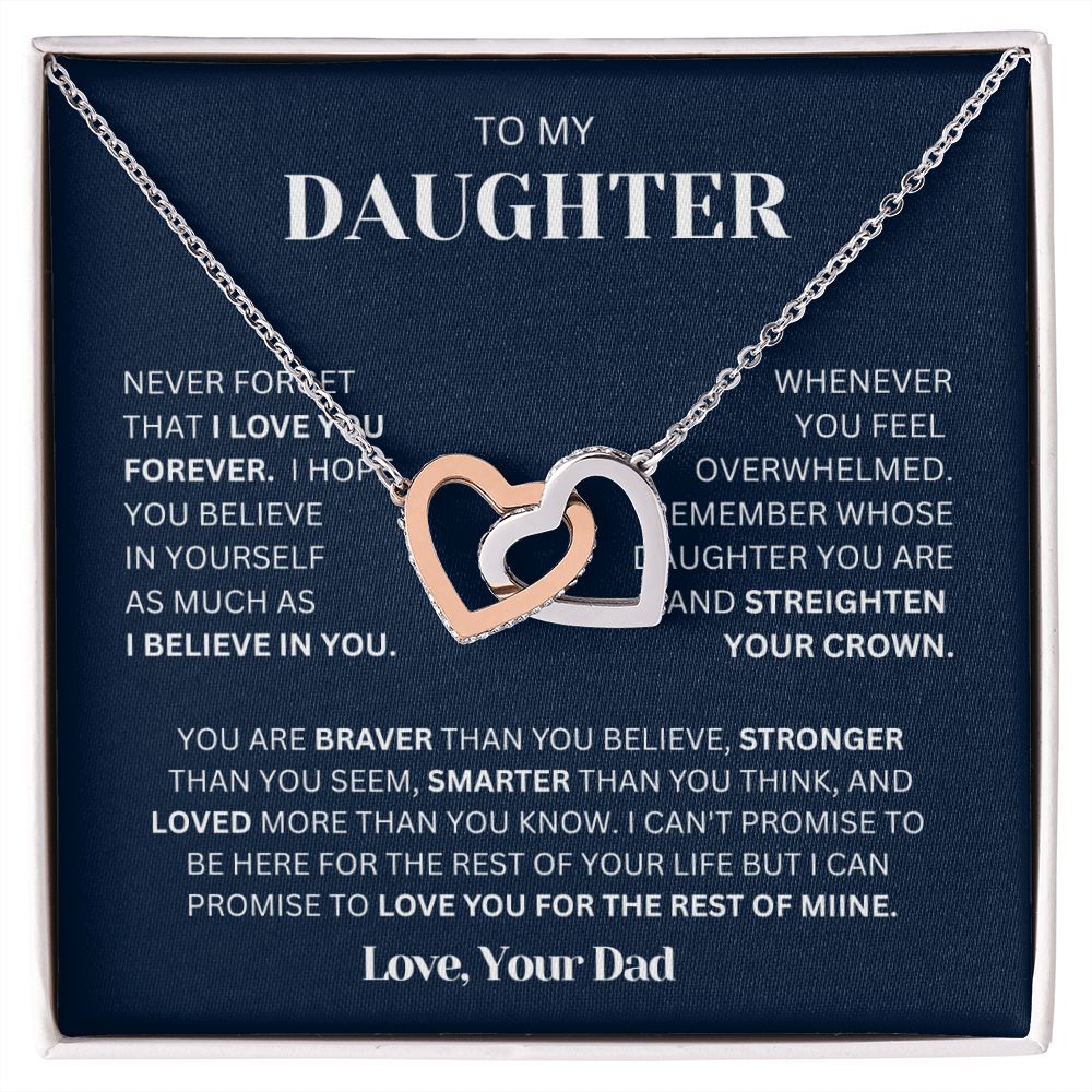Interlock love Necklace, wife present, Personalized gifts, Daughter