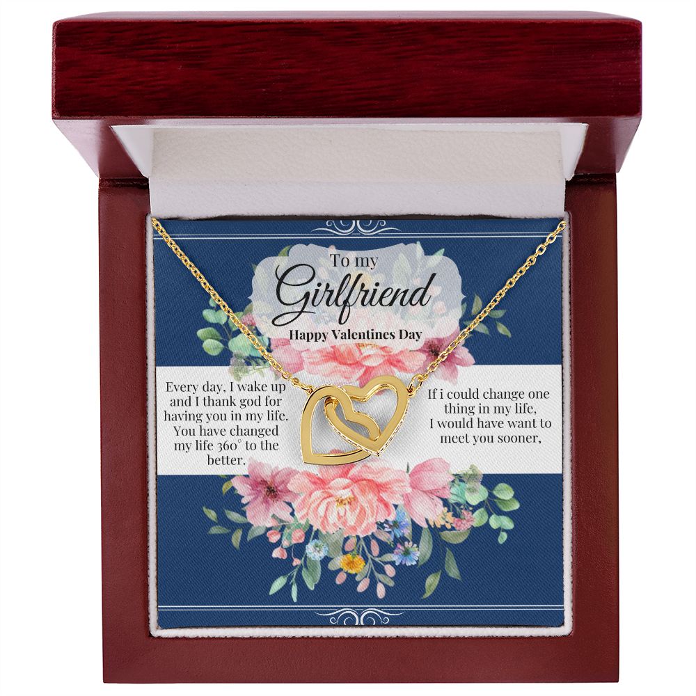 Girlfriend Interlocking Necklace, Valentines day Necklace