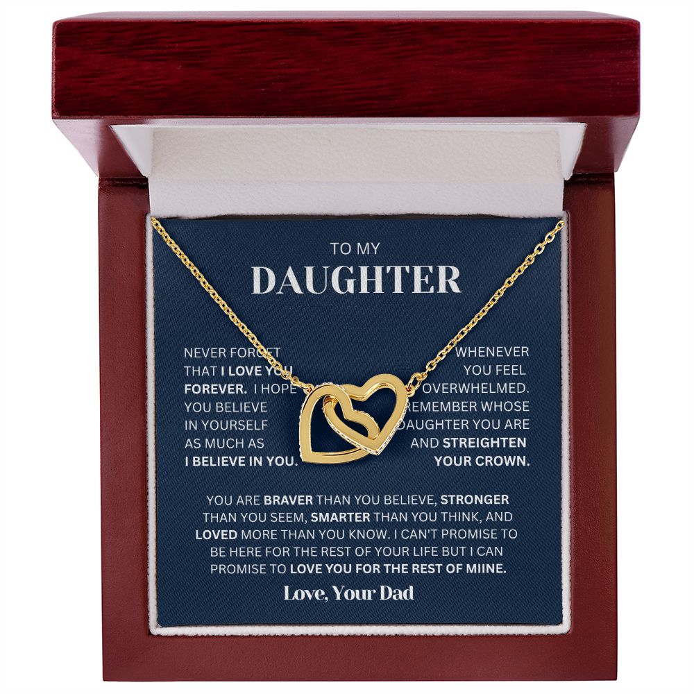 Interlock love Necklace, wife present, Personalized gifts, Daughter