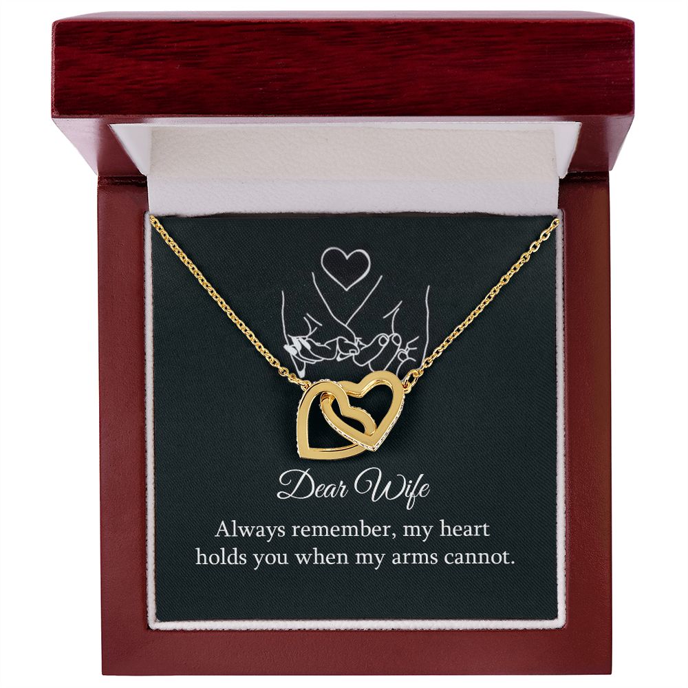 Dear wife - always remember Interlock love Necklace, wife present, Personalized gifts