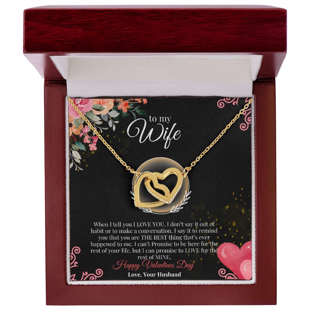 to my wife gift Interlocking Necklace, Valentines day Necklace