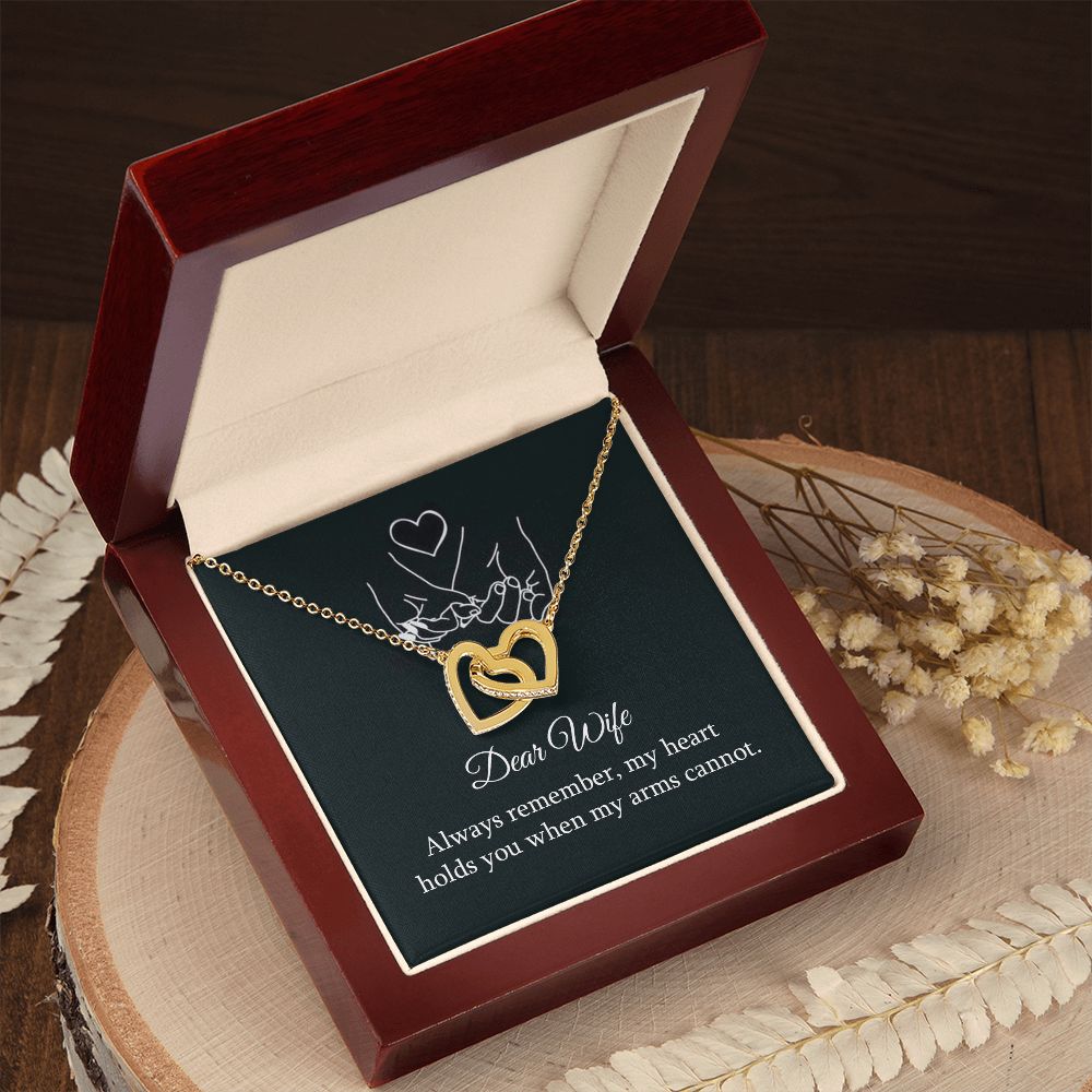 Dear wife - always remember Interlock love Necklace, wife present, Personalized gifts