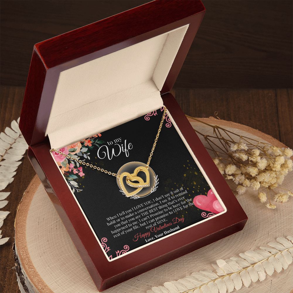 to my wife gift Interlocking Necklace, Valentines day Necklace