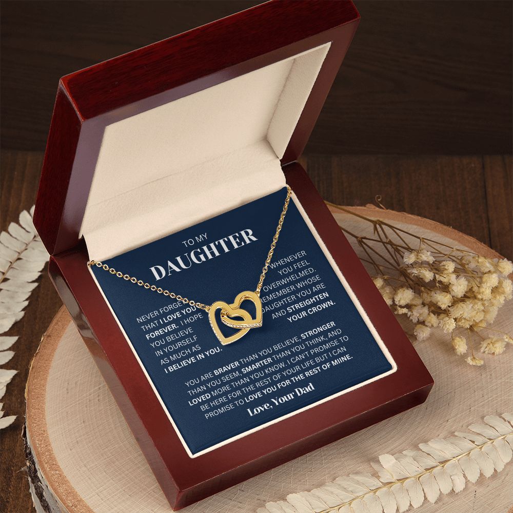 Interlock love Necklace, wife present, Personalized gifts, Daughter