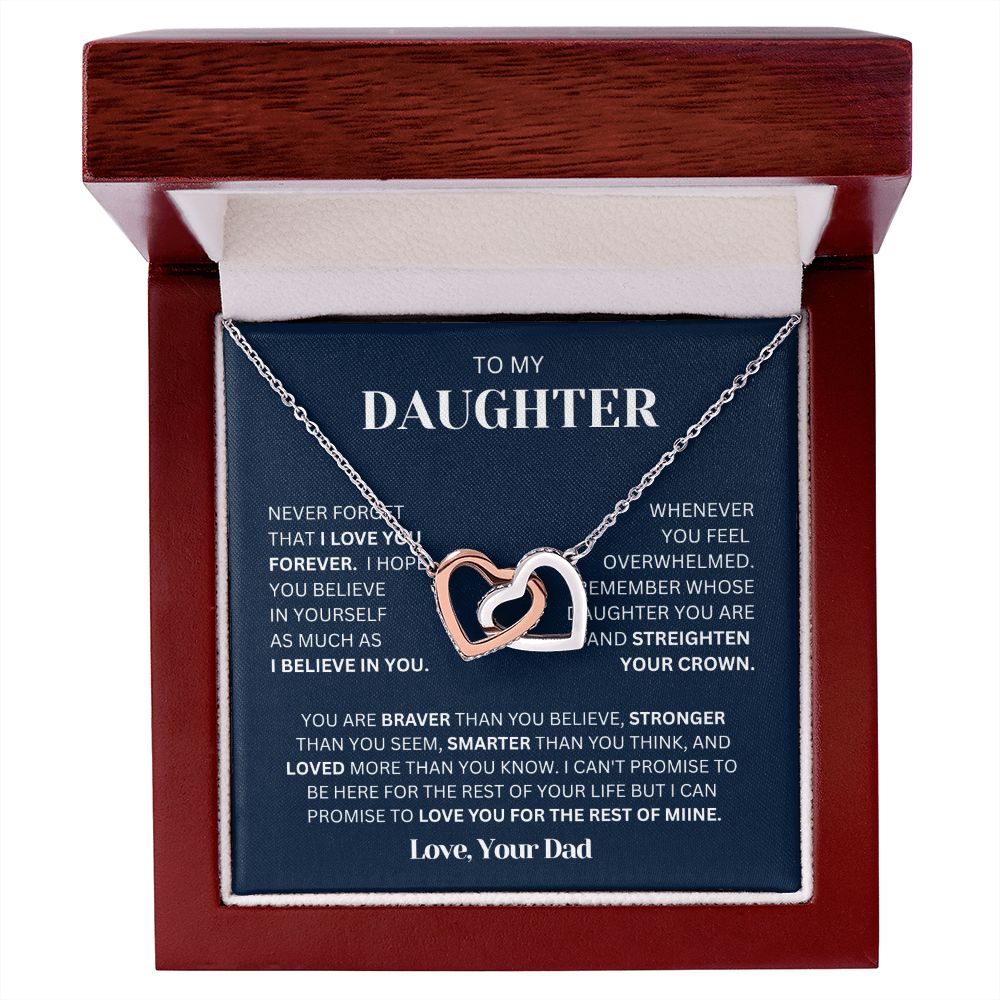 Interlock love Necklace, wife present, Personalized gifts, Daughter