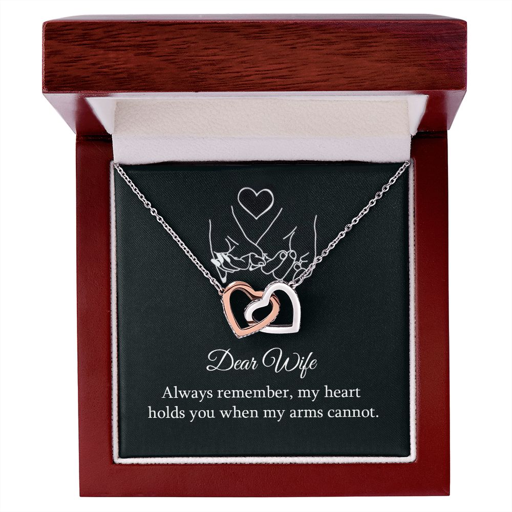 Dear wife - always remember Interlock love Necklace, wife present, Personalized gifts