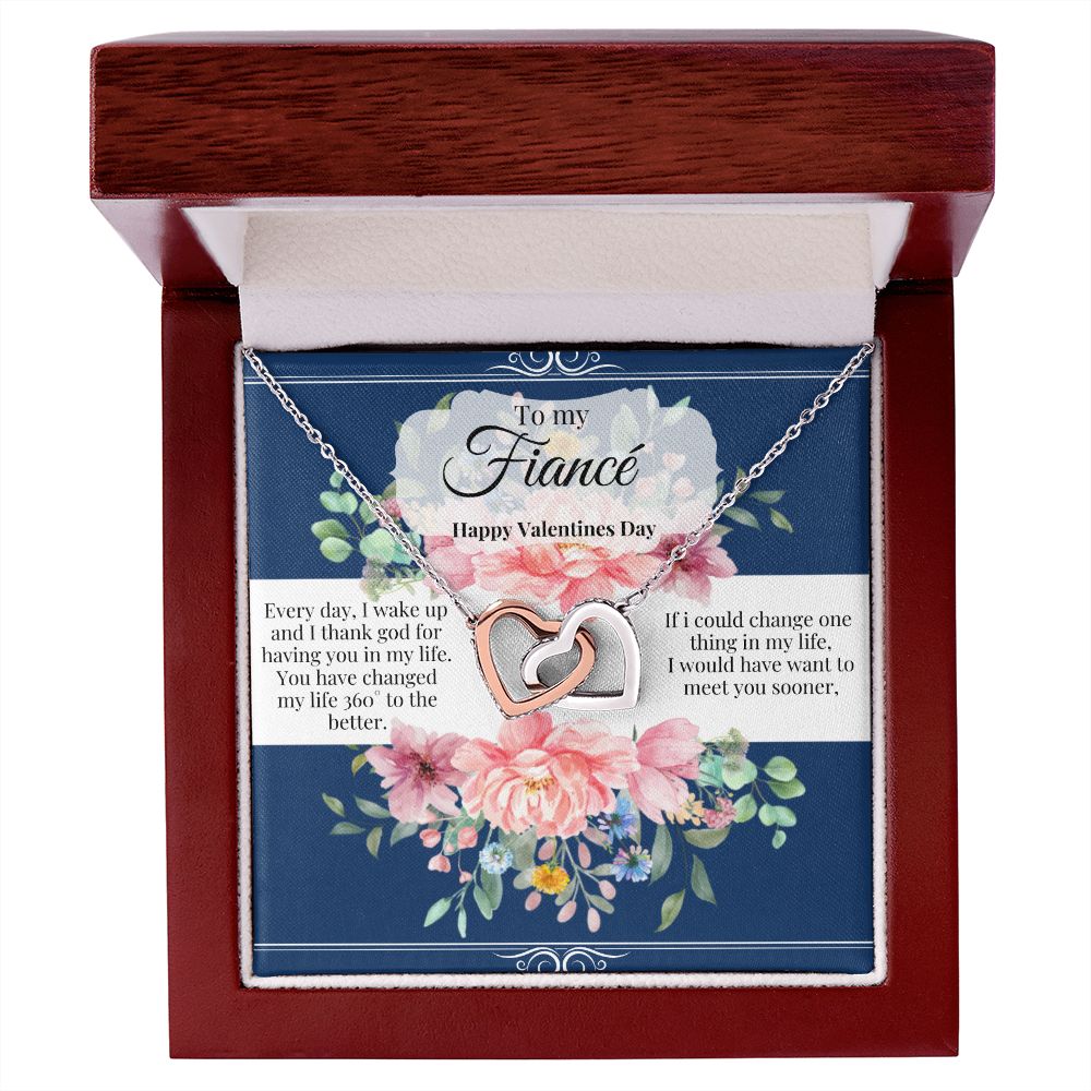 Fiance Interlocking Necklace, Valentines day Necklace