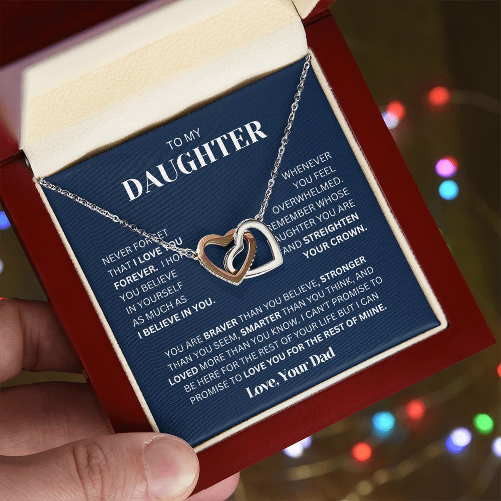 Interlock love Necklace, wife present, Personalized gifts, Daughter