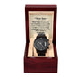 Black Chronograph Watch, For Him, Dear Son, Gift or your Son