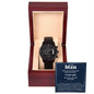 Black Chronograph Watch, For Him, To my Man