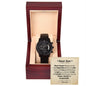 Black Chronograph Watch, For Him, Dear Son, Gift or your Son