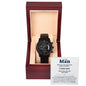 Black Chronograph Watch, For Him, To my Man