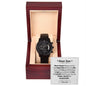 Black Chronograph Watch, For Him, Dear Son, Gift or your Son