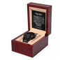Black Chronograph Watch, For Him, Dear Son, Gift or your Son