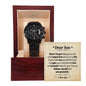 Black Chronograph Watch, For Him, Dear Son, Gift or your Son