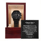 Black Chronograph Watch, For Him, Dear Son, Gift or your Son