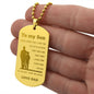 Engraved To my Son from Dad Dog Tag