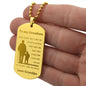 Engraved To my Grandson From Grandpa Dog Tag